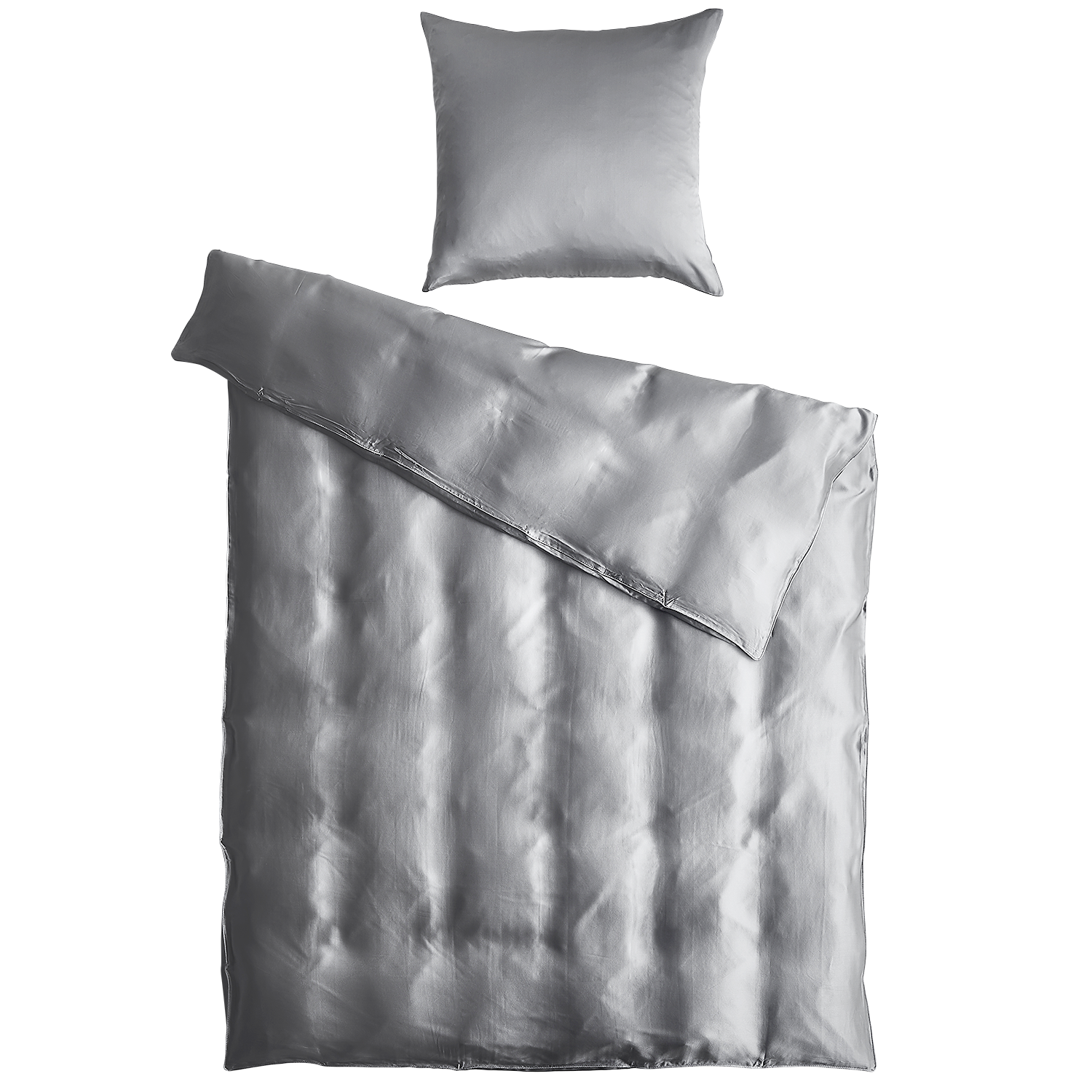 Butterfly Silk of Copenhagen Silk Duvet Cover Set 140 x 220 / 60 x 63 cm Grey