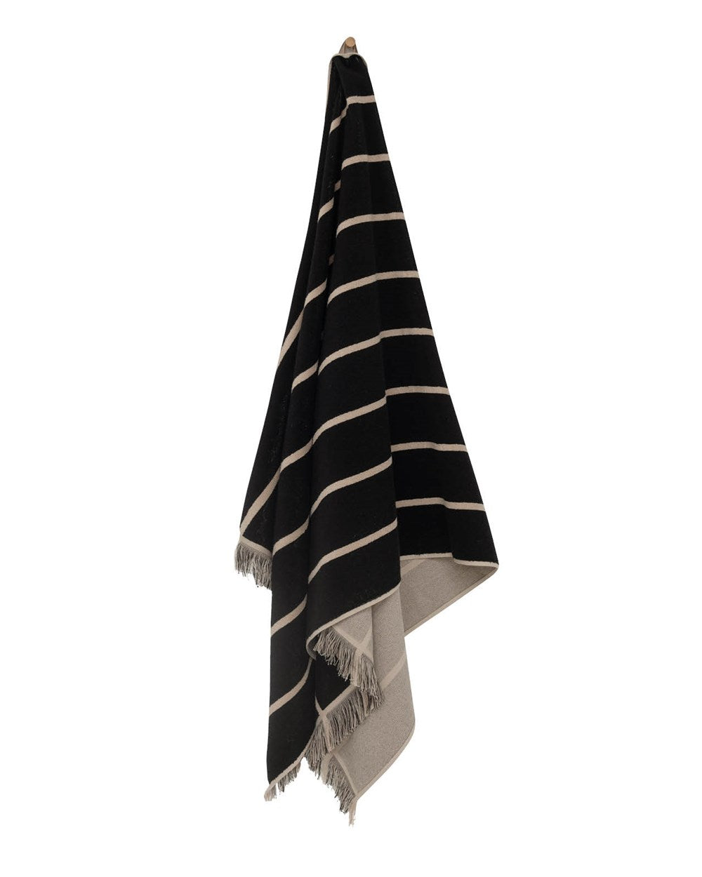 Hoie Hvaler beach towel, Black