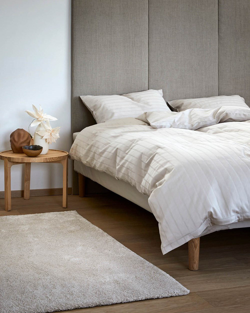 Hoie Milano Double Duvet Cover Set, White