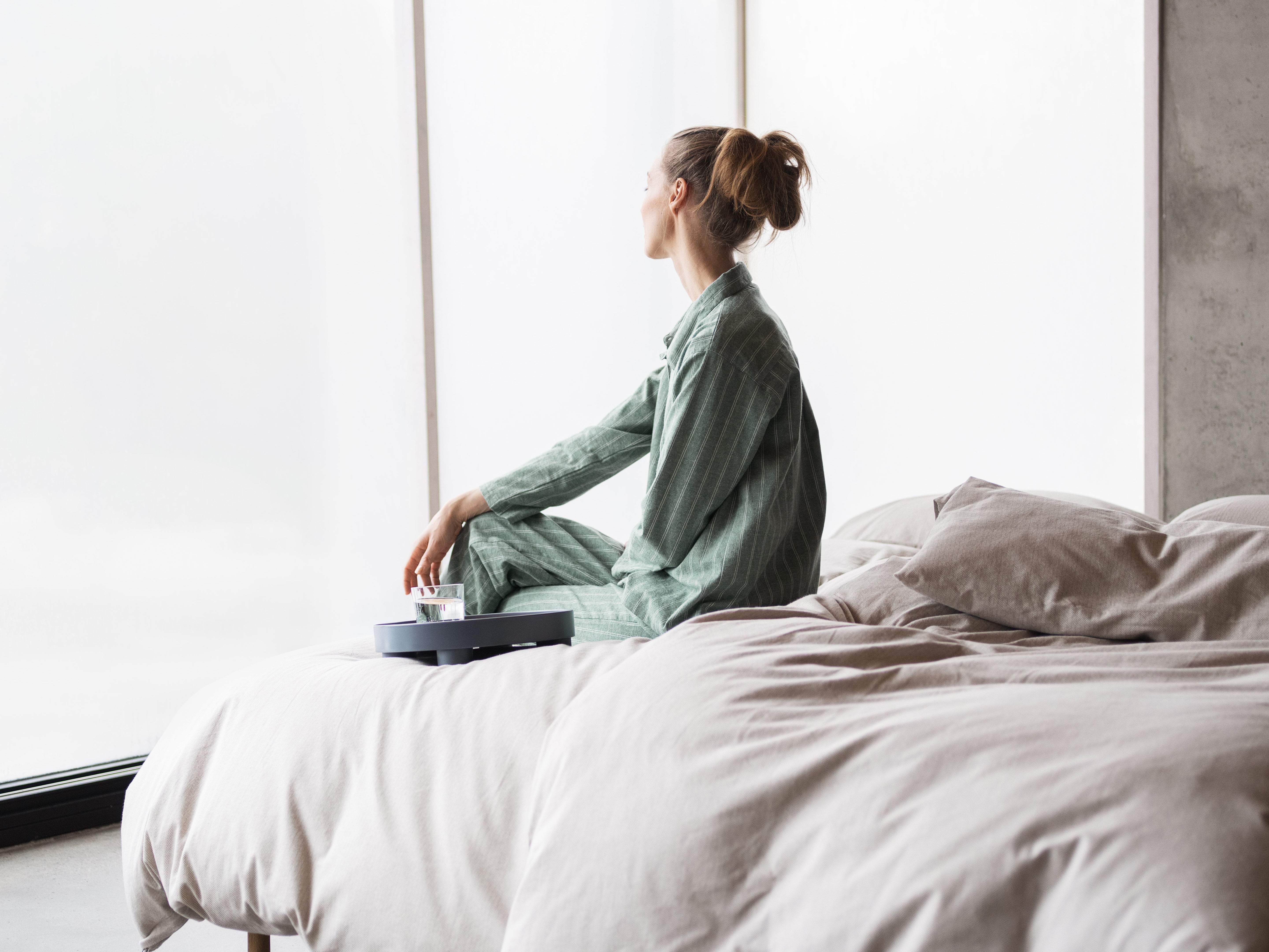 Hoie Pilen Pyjamasetti Housut + Paita, Vihreä