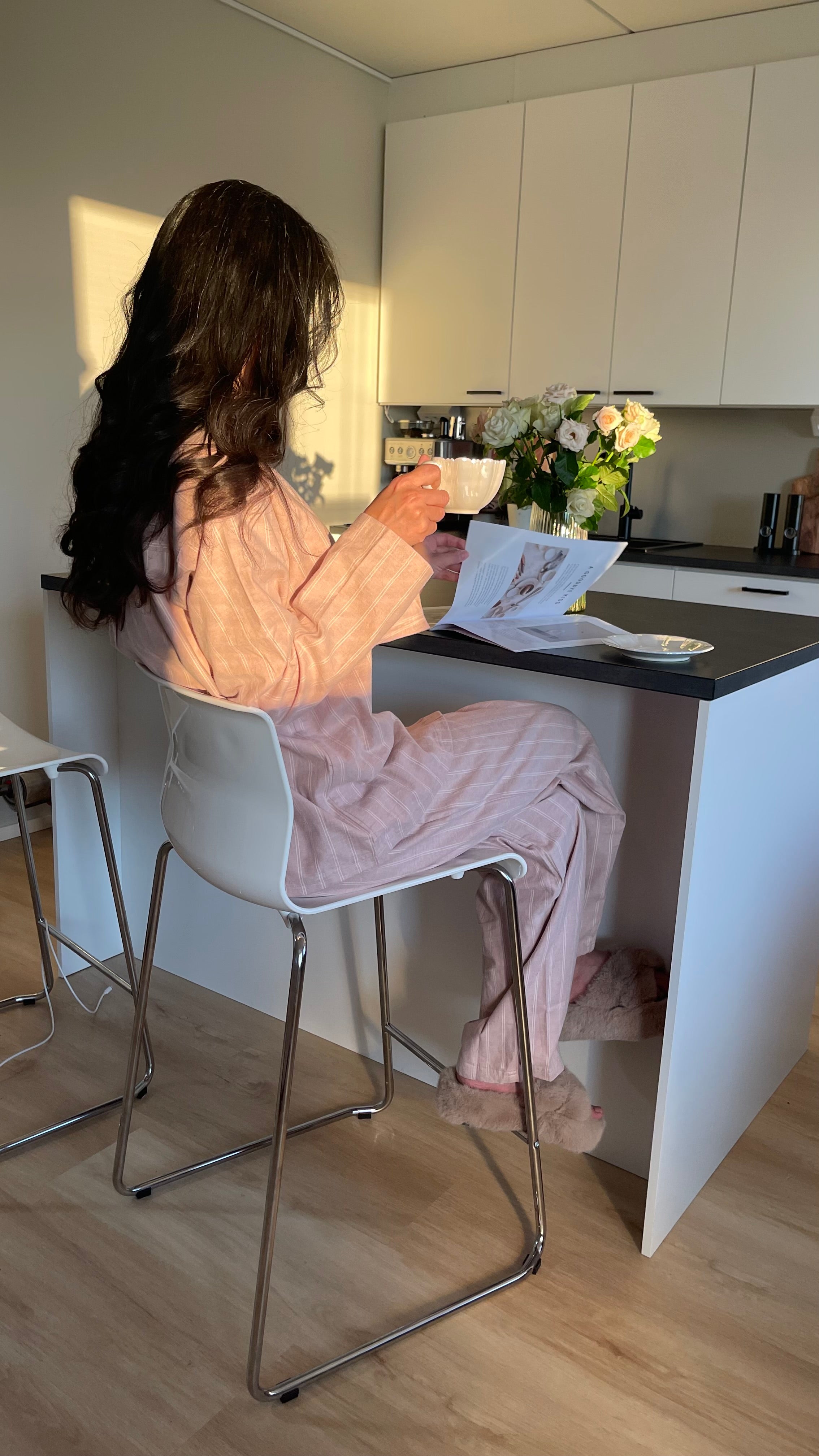 Hoie Pilen Pyjamasset Byxor + skjorta, Rosa
