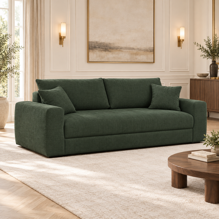 Hotel Luxus Gosa vuodesohva – deep forest green, sisustettu olohuone
