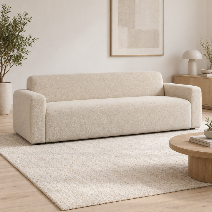 Hotel Luxus Heta 1 sohva - 3-istuttava sohva (203 cm) – pale warm beige, sisustettu olohuone