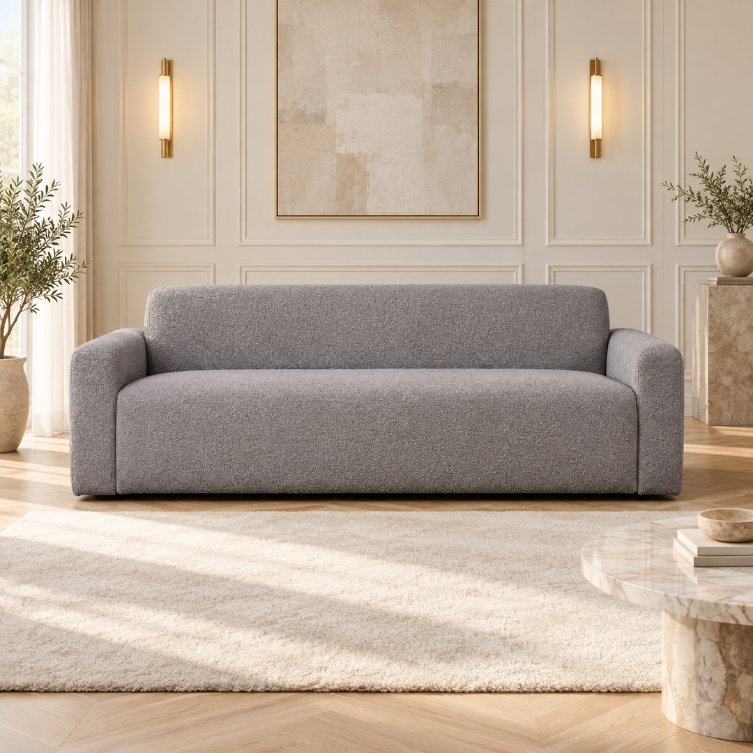 Hotel Luxus Heta 1 sohva - 3-istuttava sohva (203 cm) – neutral medium grey, sisustettu olohuone