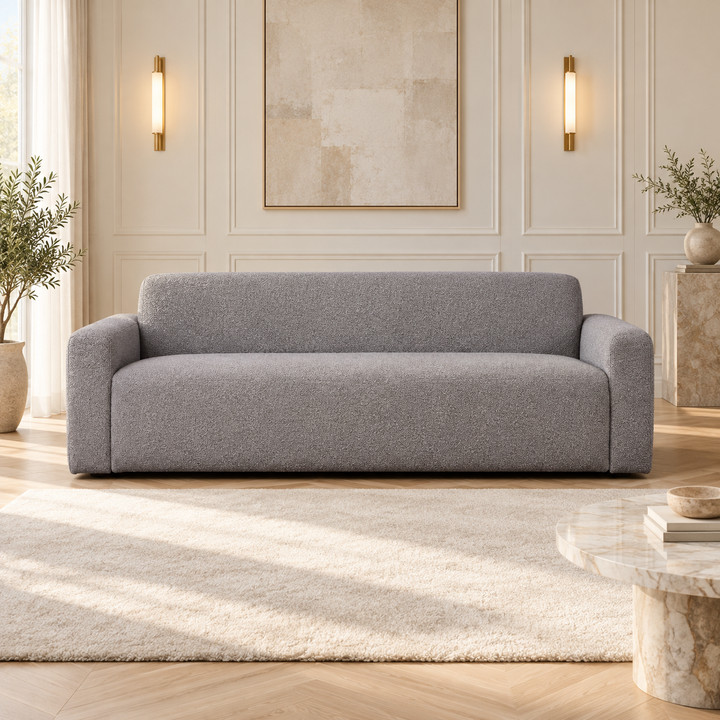 Hotel Luxus Heta 1 sohva - 3-istuttava sohva (203 cm) – neutral medium grey, sisustettu olohuone