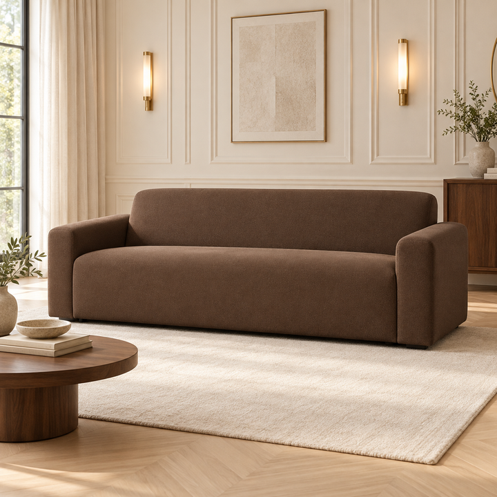 Hotel Luxus Heta 1 sohva - 3-istuttava sohva (203 cm) – rich chocolate brown, sisustettu olohuone