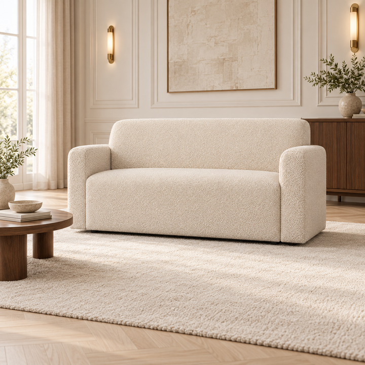 Hotel Luxus Heta 5 sohva - 2-istuttava sohva (153 cm) – pale warm beige, sisustettu olohuone