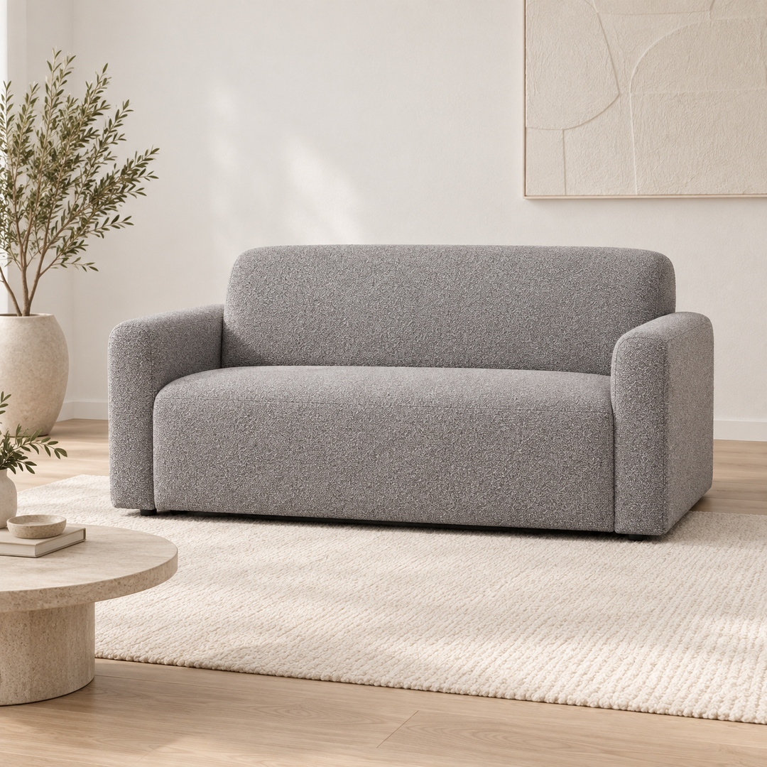 Hotel Luxus Heta 5 sohva - 2-istuttava sohva (153 cm) – neutral medium grey, sisustettu olohuone