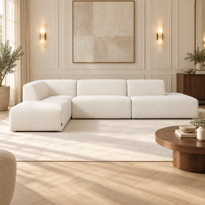 Hotel Luxus Heta-moduulisohva (rakenna omasi) – clean warm white, sisustettu olohuone