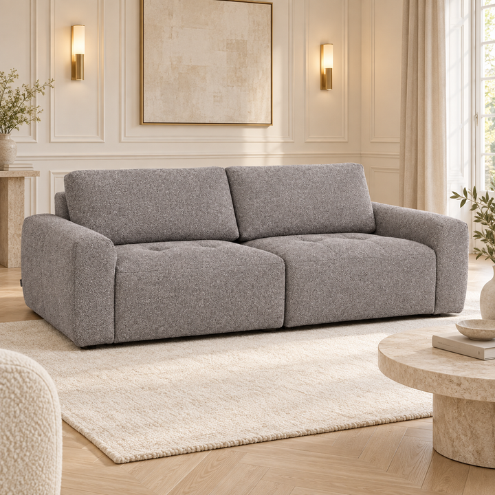 Hotel Luxus Madele 1 sohva - 2-istuttava sohva (222 cm) – neutral medium grey, sisustettu olohuone