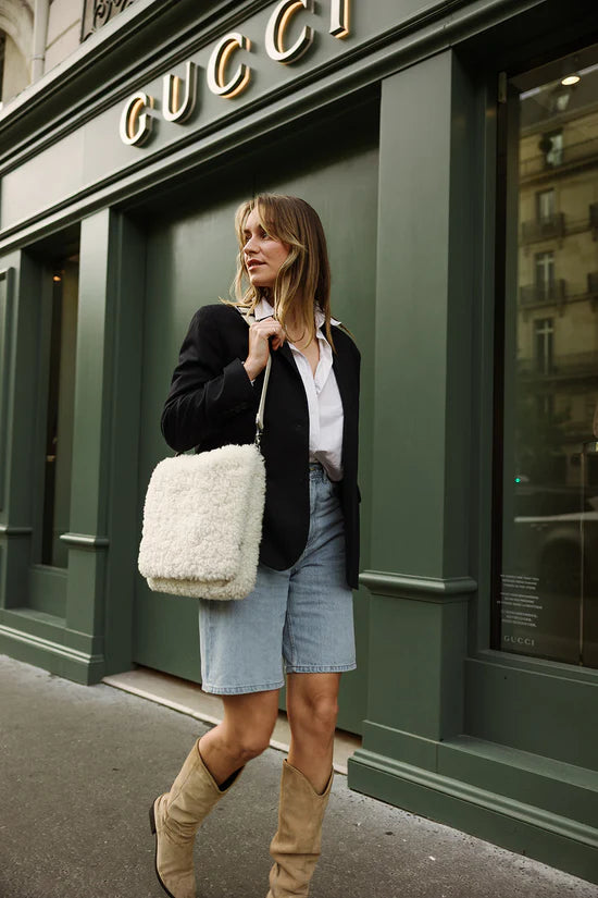 KYWIE lampaanvillainen tietokonelaukku, Valkoinen