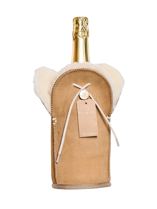 Shampanja cooler Kywie, suedenahka Kameli