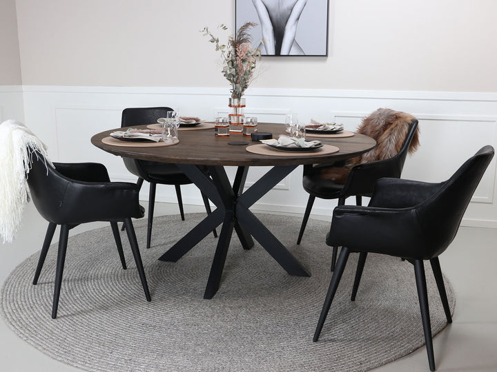 House of Sander Chicago -pyöreä ruokapöytäkansi, ø150 / ø180 cm, massiivitammi