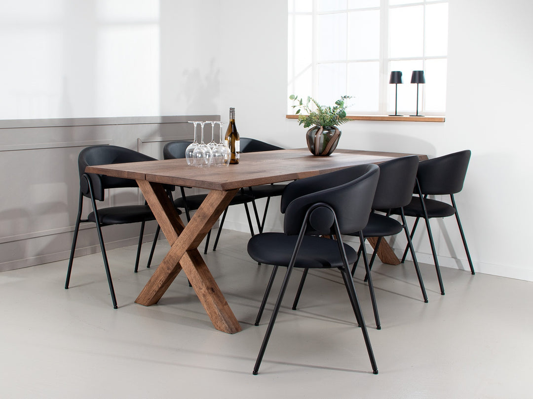 House of Sander Curve -ruokapöytäkansi, massiivitammi, useita koko- ja värivaihtoehtoja