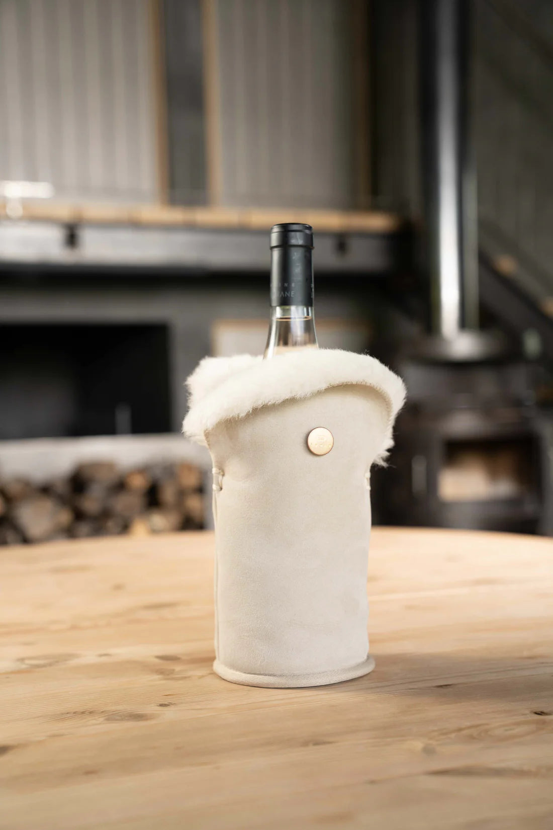 Viinicooler Kywie, suedenahka Beige