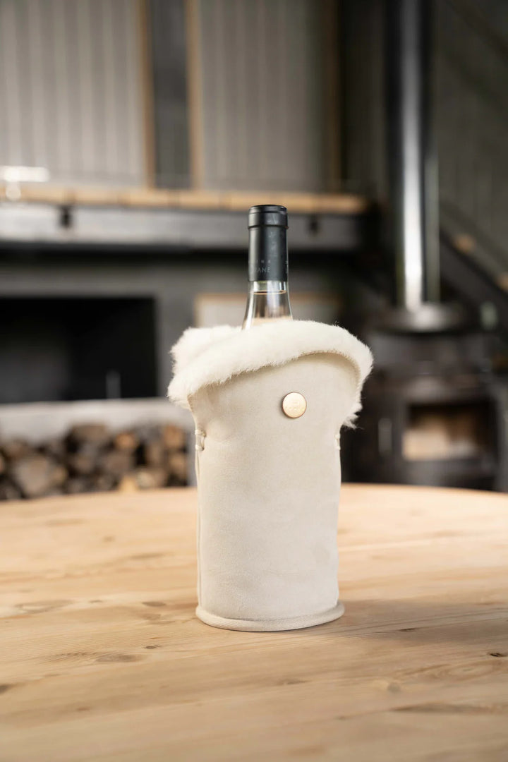 Viinicooler Kywie, suedenahka Beige