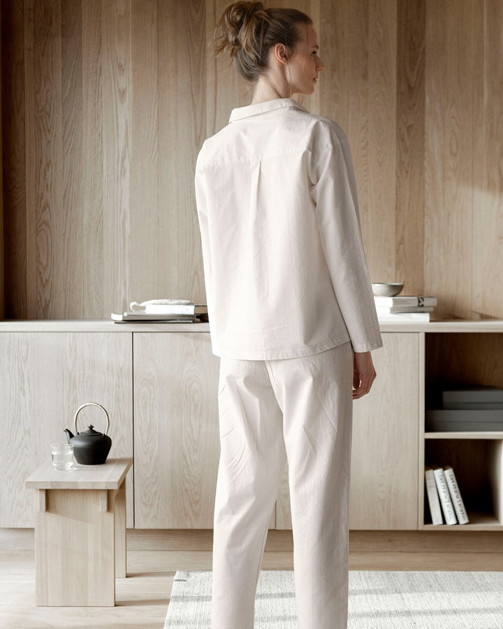 Hoie Ara Pajama Set Shirt + Pants, Beige 