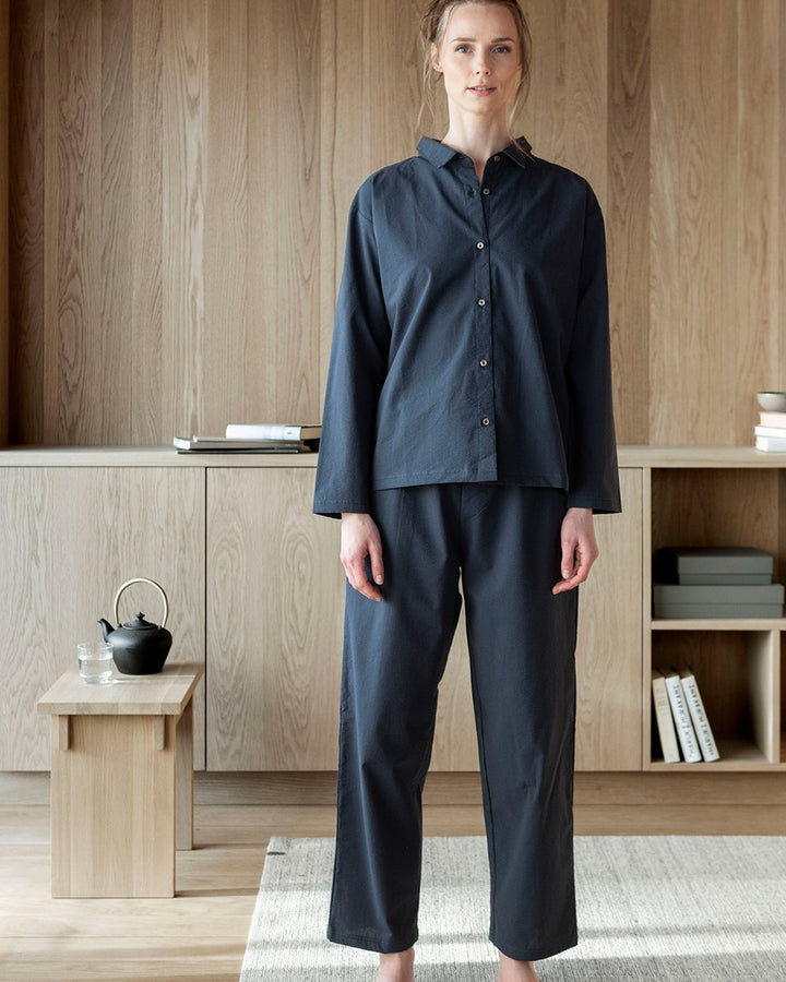 Hoie Ara Pajama Set Shirt + Pants, Blue 