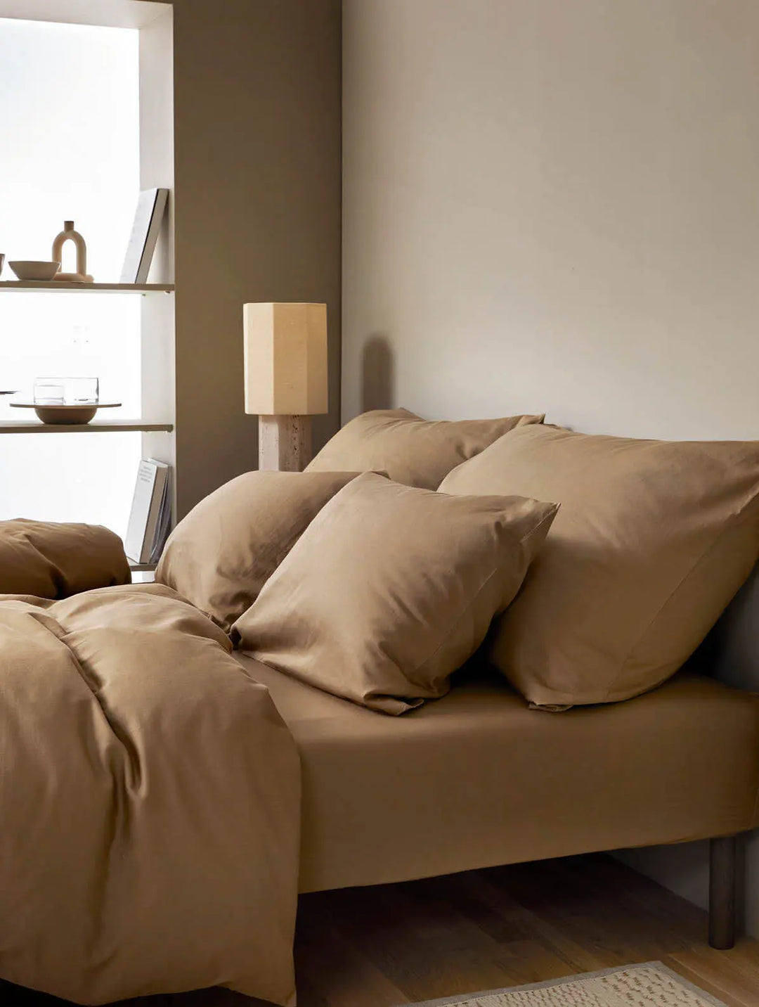 Hoie Harmoni Pussilakanasetti, Tummanbeige