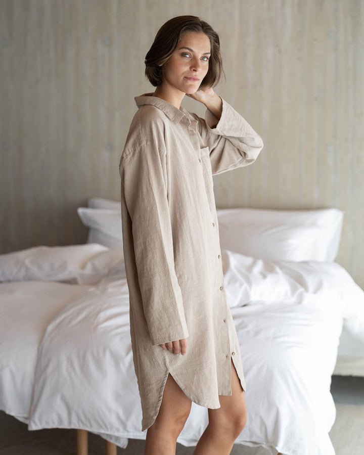 Hoie Hydra Pyjama pellavapaita, Beige