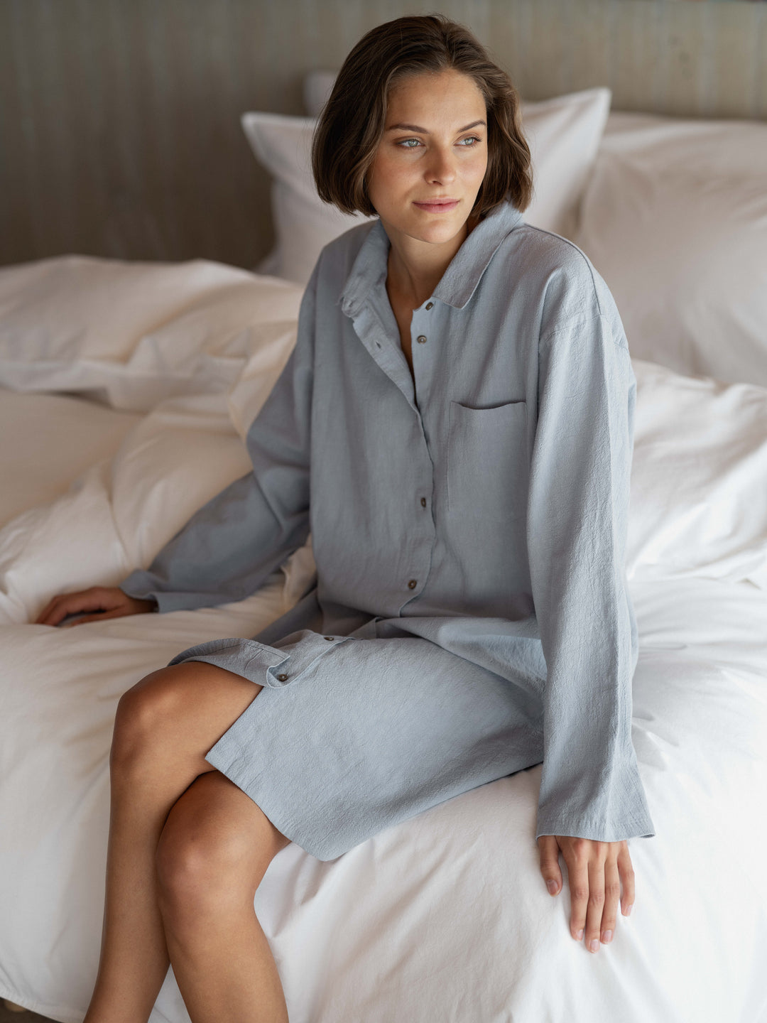 Hoie Hydra Pyjama pellavapaita, Sininen