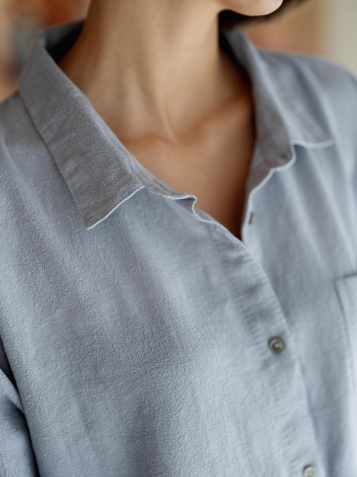 Hoie Hydra Pyjama pellavapaita, Sininen