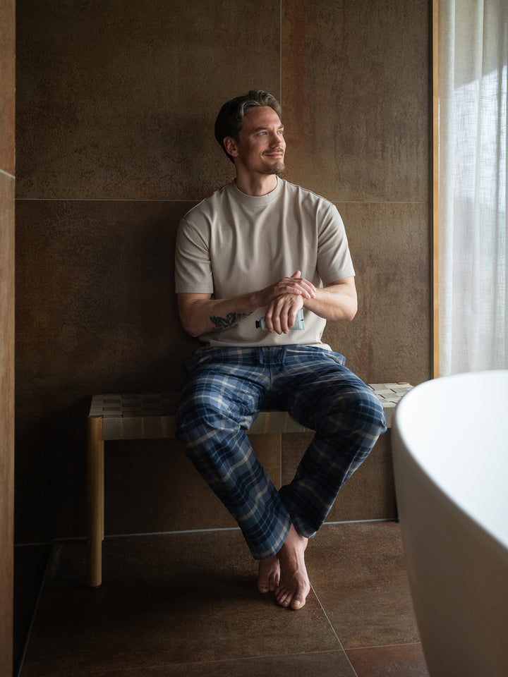Hoie Lukas miesten pyjamahousut, Sininen