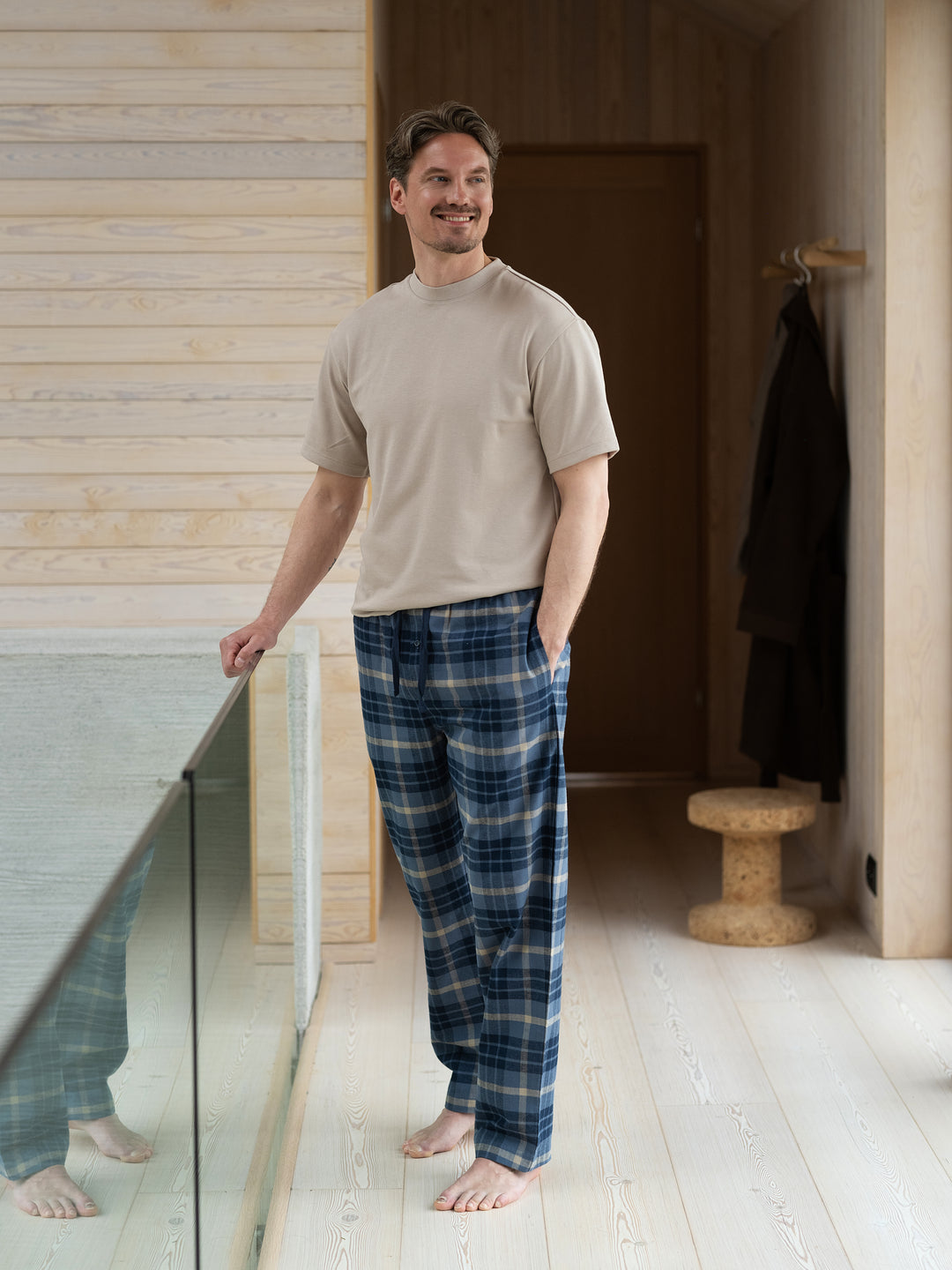 Hoie Lukas miesten pyjamahousut, Sininen
