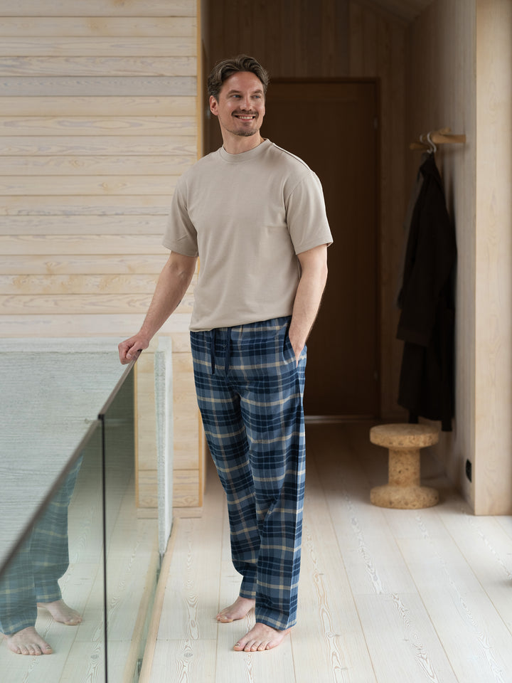 Hoie Lukas miesten pyjamahousut, Sininen