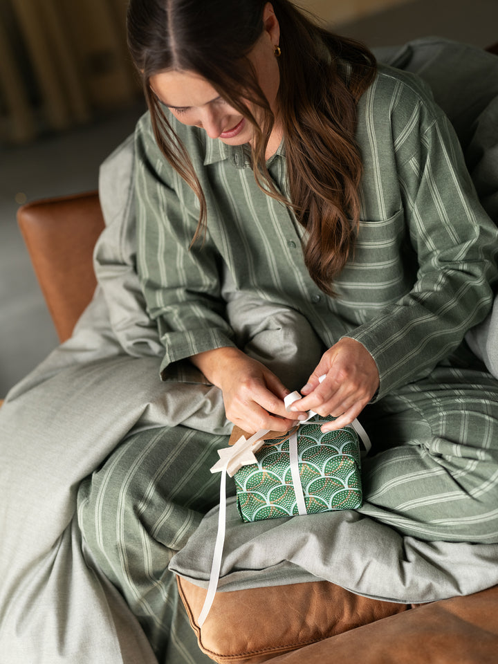 Hoie Nova Pyjamasetti Paita + Housut, Vihreä