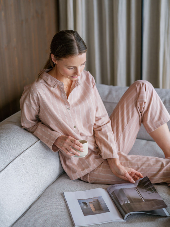 Hoie Pilen Pajama Set Pants + Shirt, Rosa