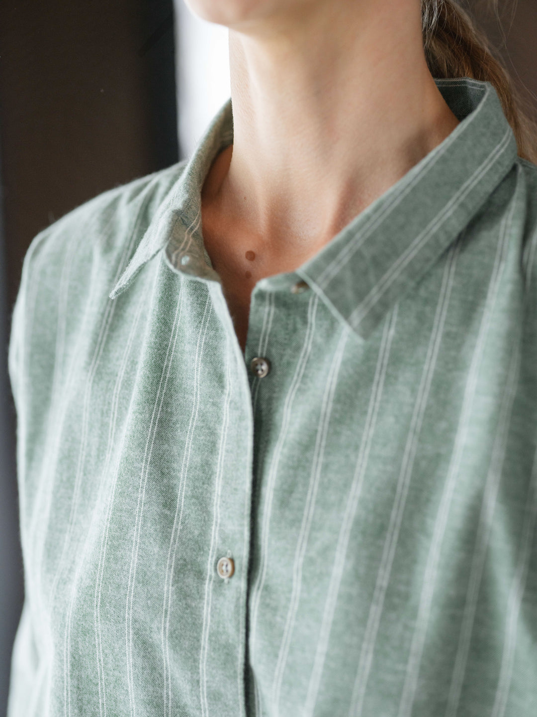 Hoie Pilen Pyjamas Set Byxor + Skjorta, Grön