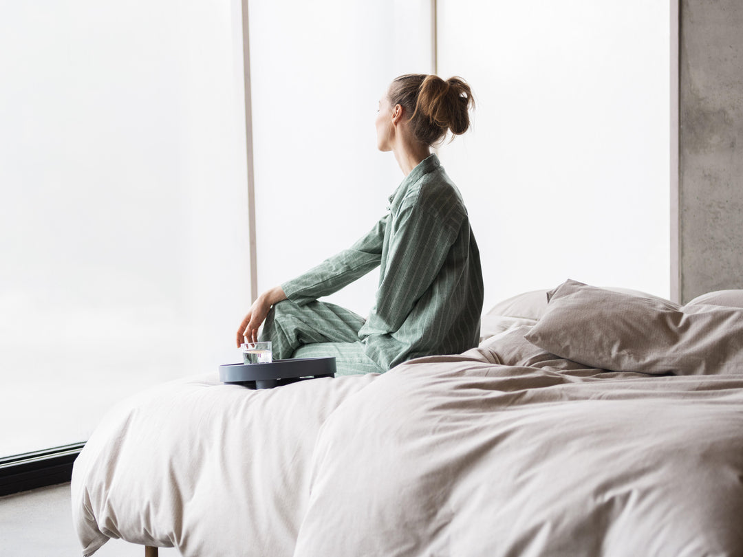 Hoie Pilen Pyjamas Set Byxor + Skjorta, Grön