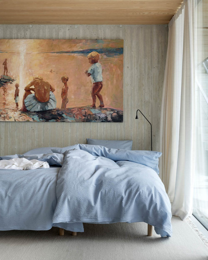 Hoie Sol Kreppi Pussilakanasetti, Sininen