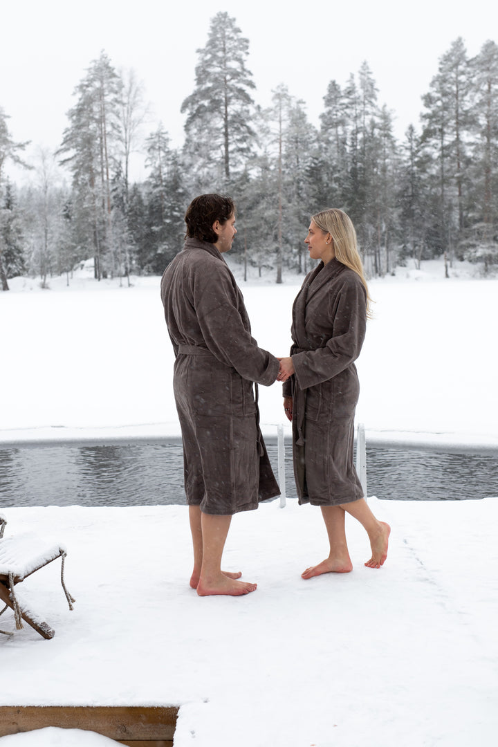 Hotel Spa No Problem Kylpytakki Shaalikaulus, Vaaleanharmaa