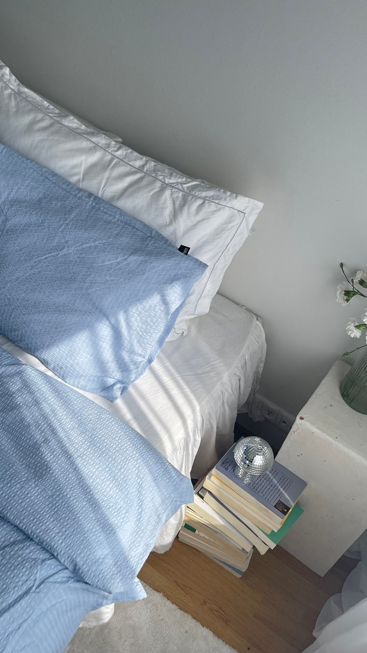 Hoie Sol Kreppi Pussilakanasetti, Sininen