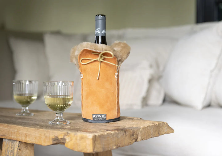 Shampanja cooler Kywie, suedenahka Oranssi