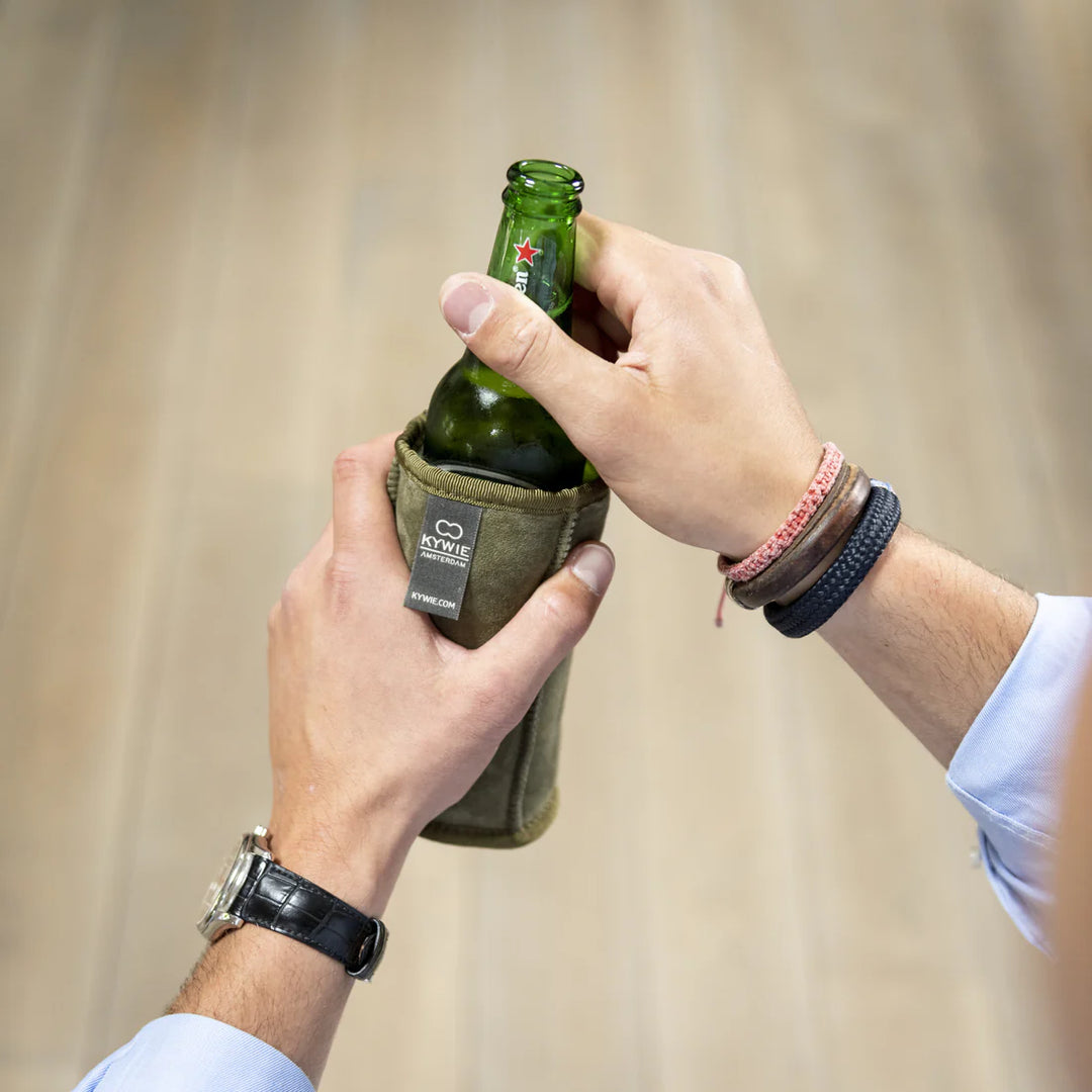 Olut cooler Kywie, suedenahka Oliivi