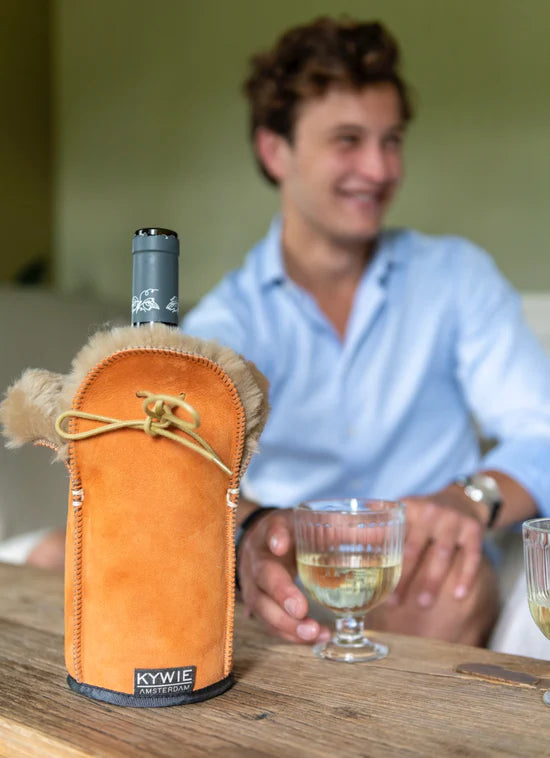 Shampanja cooler Kywie, suedenahka Oranssi