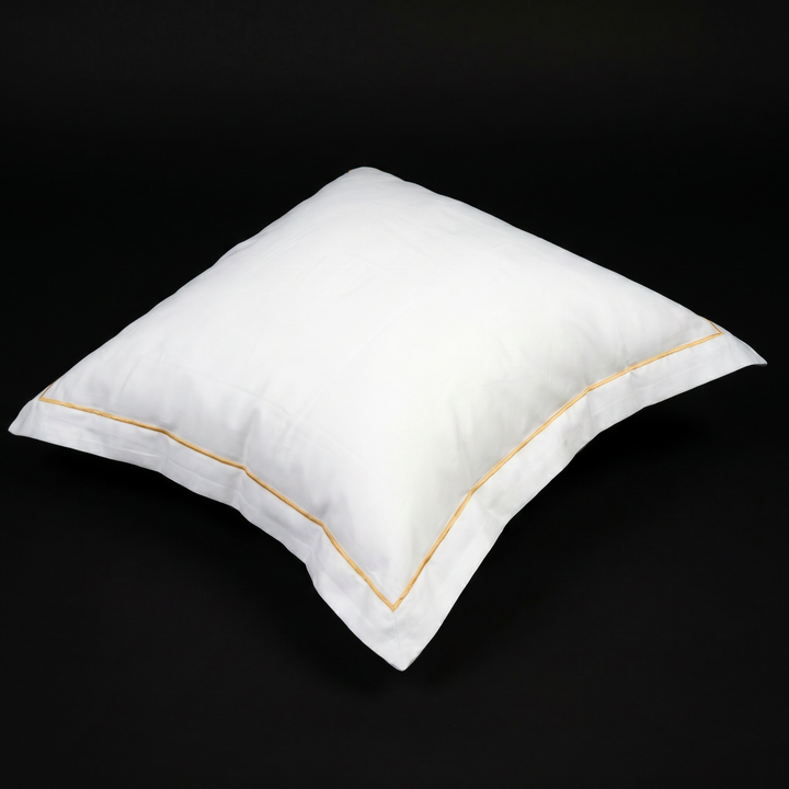 Loffen Hotel Superior Oxford Gold, Silver &amp; White pillowcase