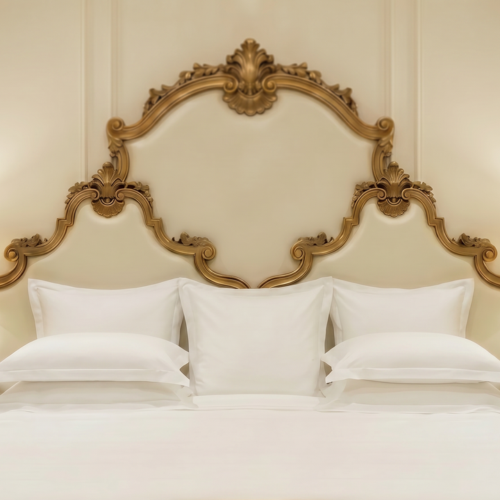 Loffen Hotel Superior Oxford örngott i guld, silver och vitt
