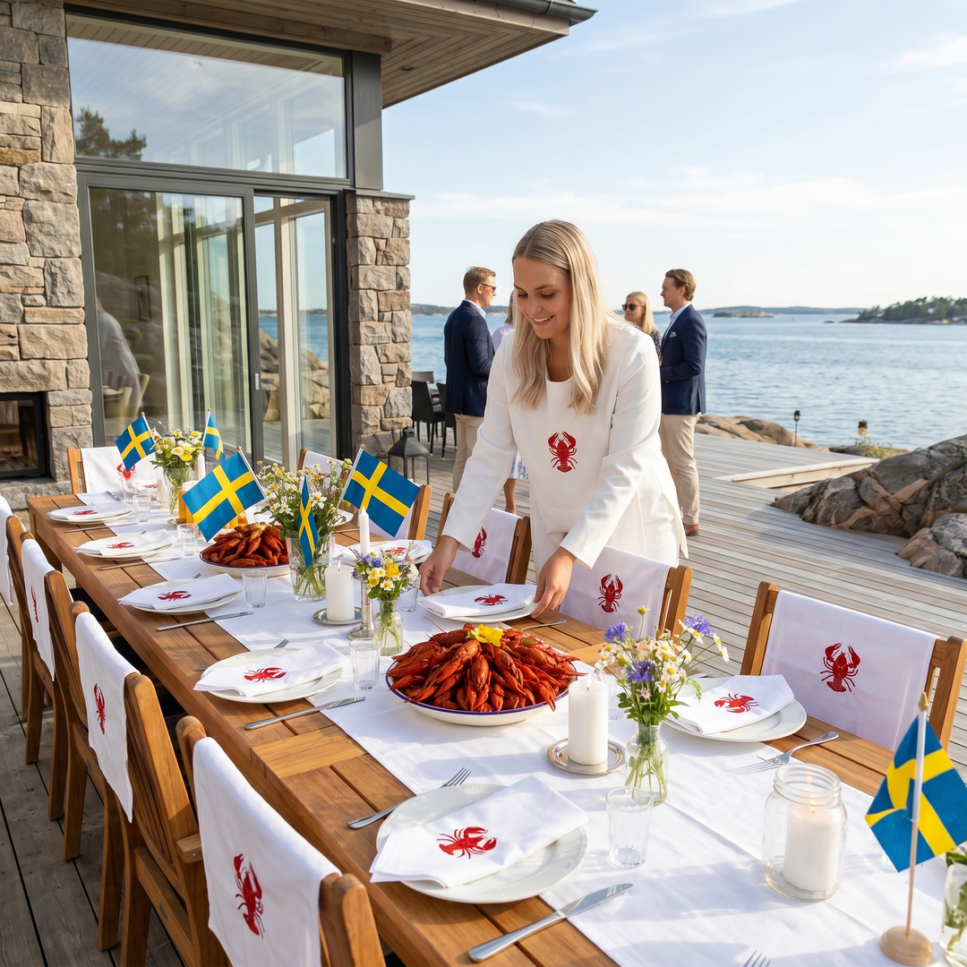 Rapukauluri, brodeerattu