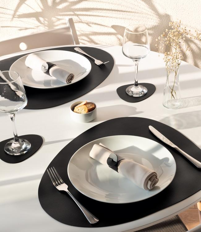 Finesse placemat, recycled leather, 46x40 cm, multiple colors