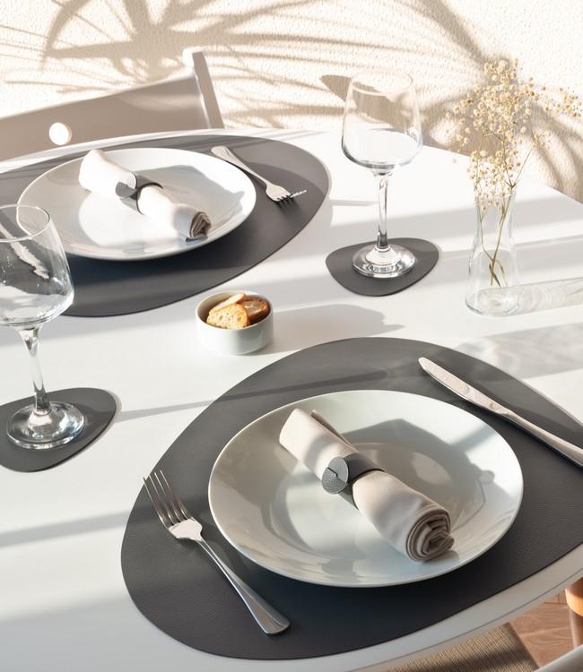 Finesse placemat, recycled leather, 46x40 cm, multiple colors