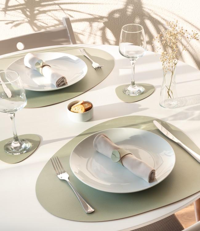 Finesse placemat, recycled leather, 46x40 cm, multiple colors