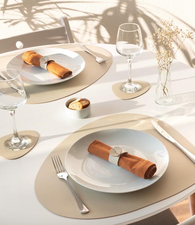 Finesse placemat, recycled leather, 46x40 cm, multiple colors