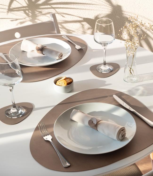 Finesse placemat, recycled leather, 46x40 cm, multiple colors