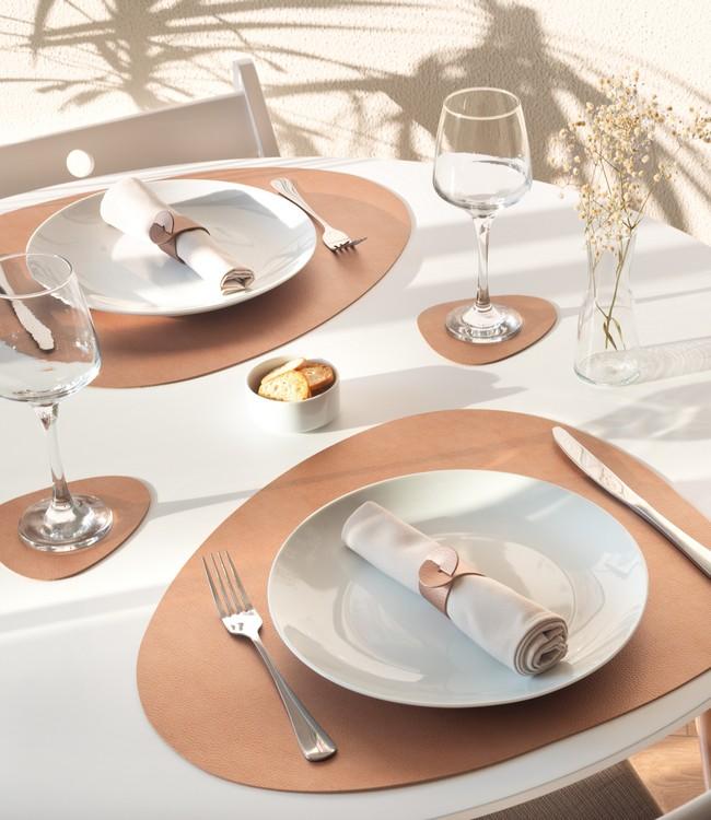 Finesse placemat, recycled leather, 46x40 cm, multiple colors