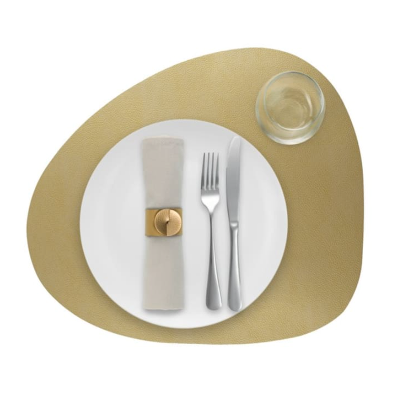 Finesse placemat, recycled leather, 46x40 cm, multiple colors