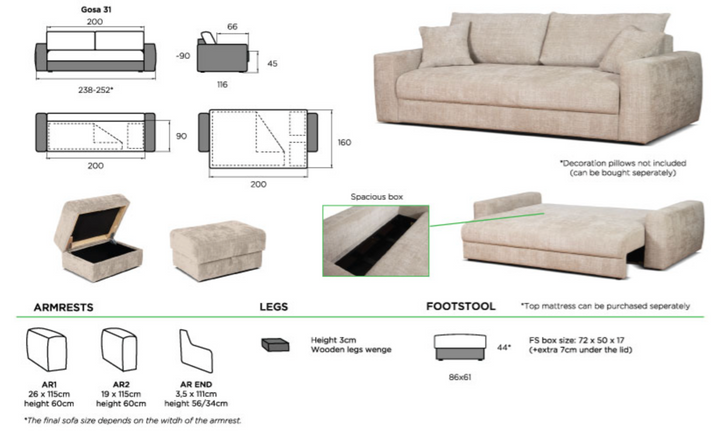 Hotel Luxus Hector modular sofa (build your own)